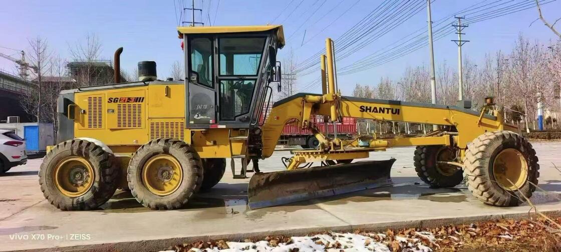 Used Shantui SG21-3 Motor Grader Heavy Duty Construction Equipment for Precise Earthmoving and Material Handling Tasks on Various Worksites